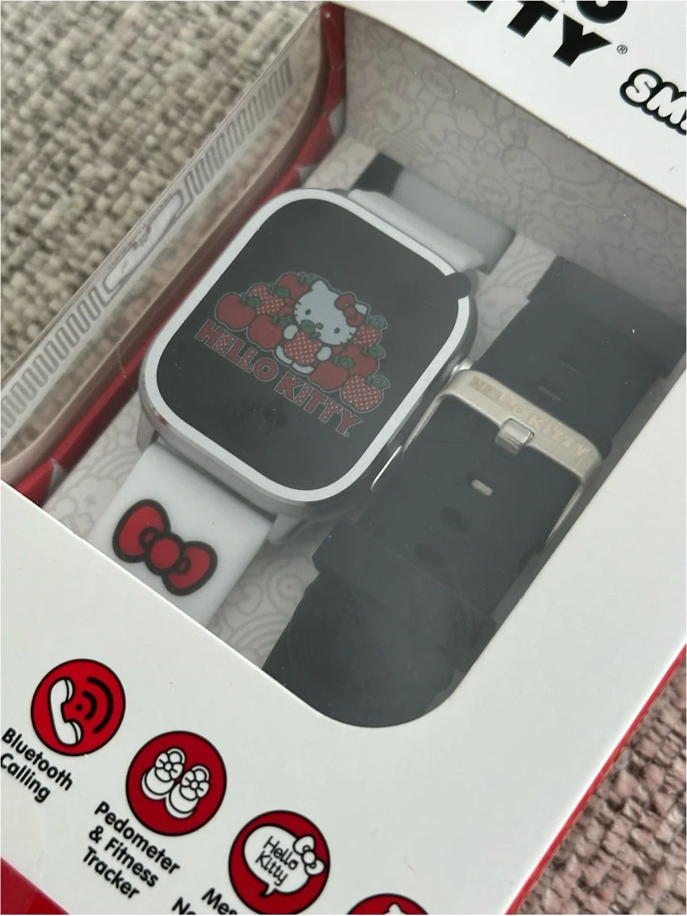 BRAND NEW Hello Kitty Bluetooth Smartwatch with Bonus Interchangeable Strap